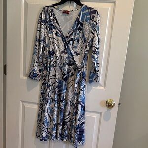 Chic Long Sleeve Patterned Dress